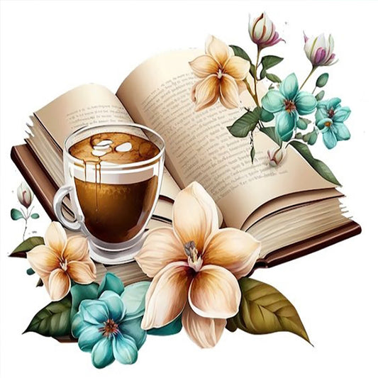 Books And Coffee - Full Round Drill Diamond Painting 40*40CM