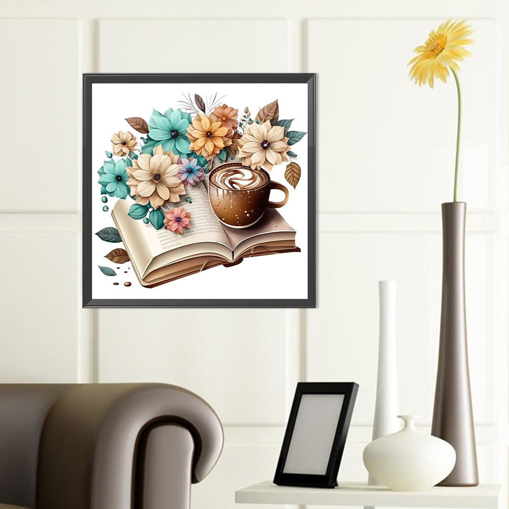 Books And Coffee - Full Round Drill Diamond Painting 40*40CM