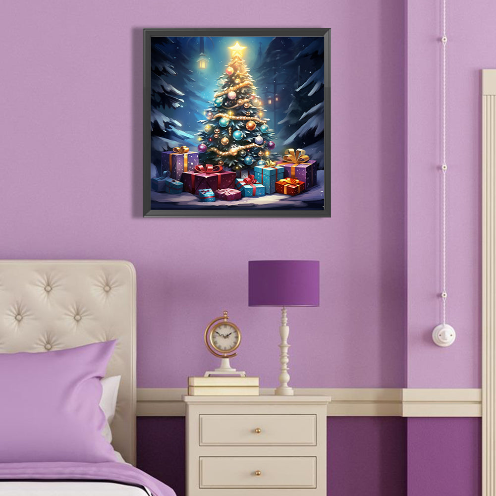 Winter Christmas Tree - Full Round Drill Diamond Painting 40*40CM