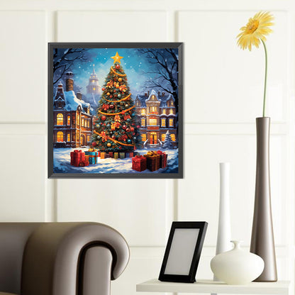 Winter Christmas Tree - Full Round Drill Diamond Painting 40*40CM