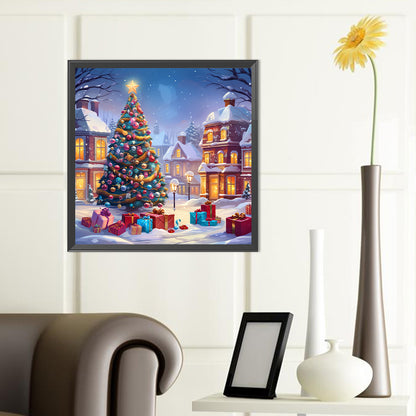 Winter Christmas Tree - Full Round Drill Diamond Painting 40*40CM