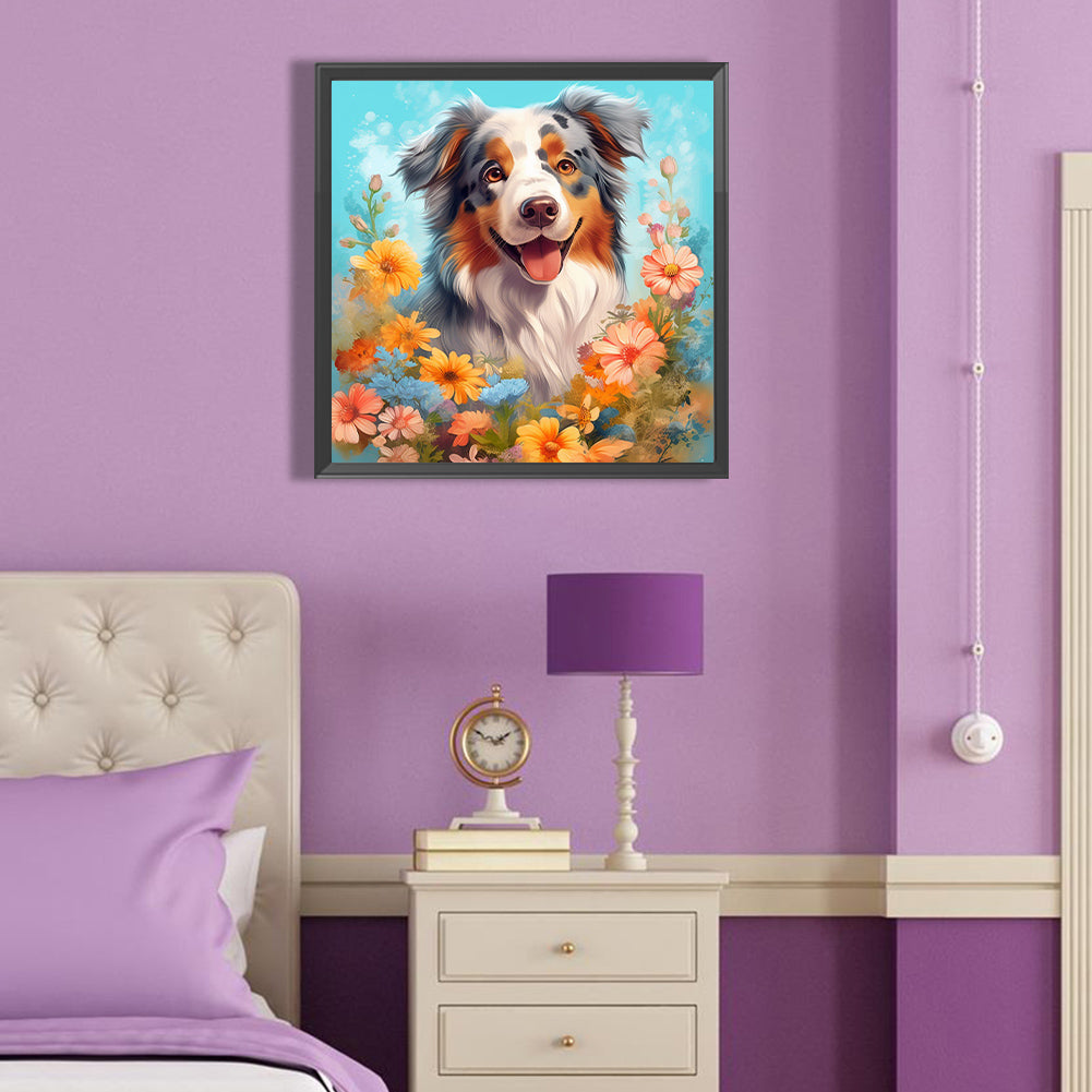 Laughing Dog - Full Round Drill Diamond Painting 40*40CM