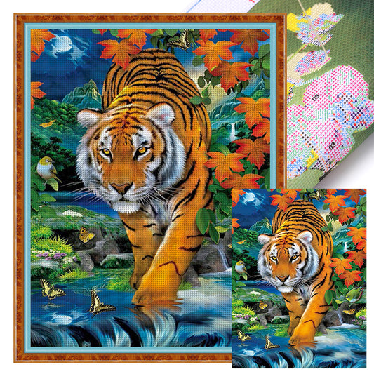 Tiger - 11CT Stamped Cross Stitch 45*60CM