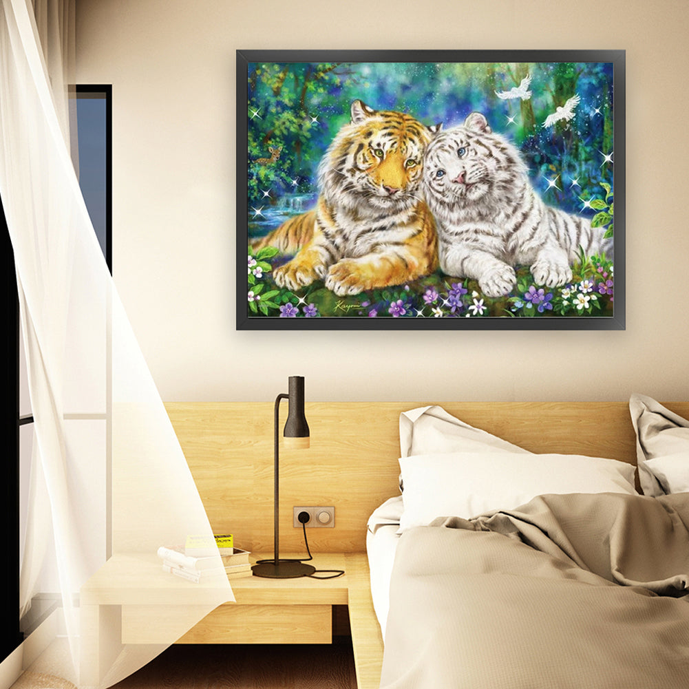 Tiger - 11CT Stamped Cross Stitch 60*45CM