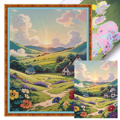 Landscape - 16CT Stamped Cross Stitch 50*65CM