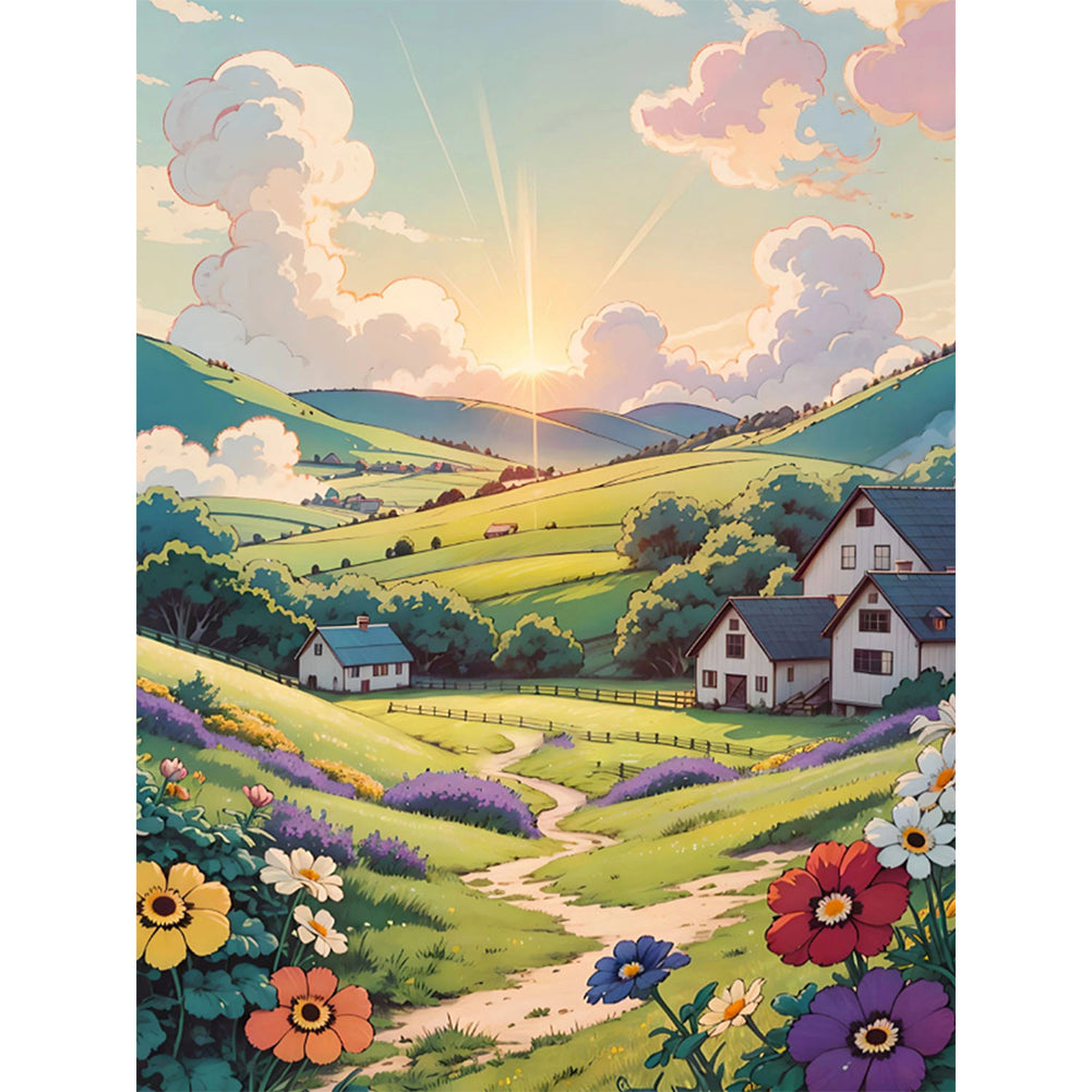 Landscape - 16CT Stamped Cross Stitch 50*65CM