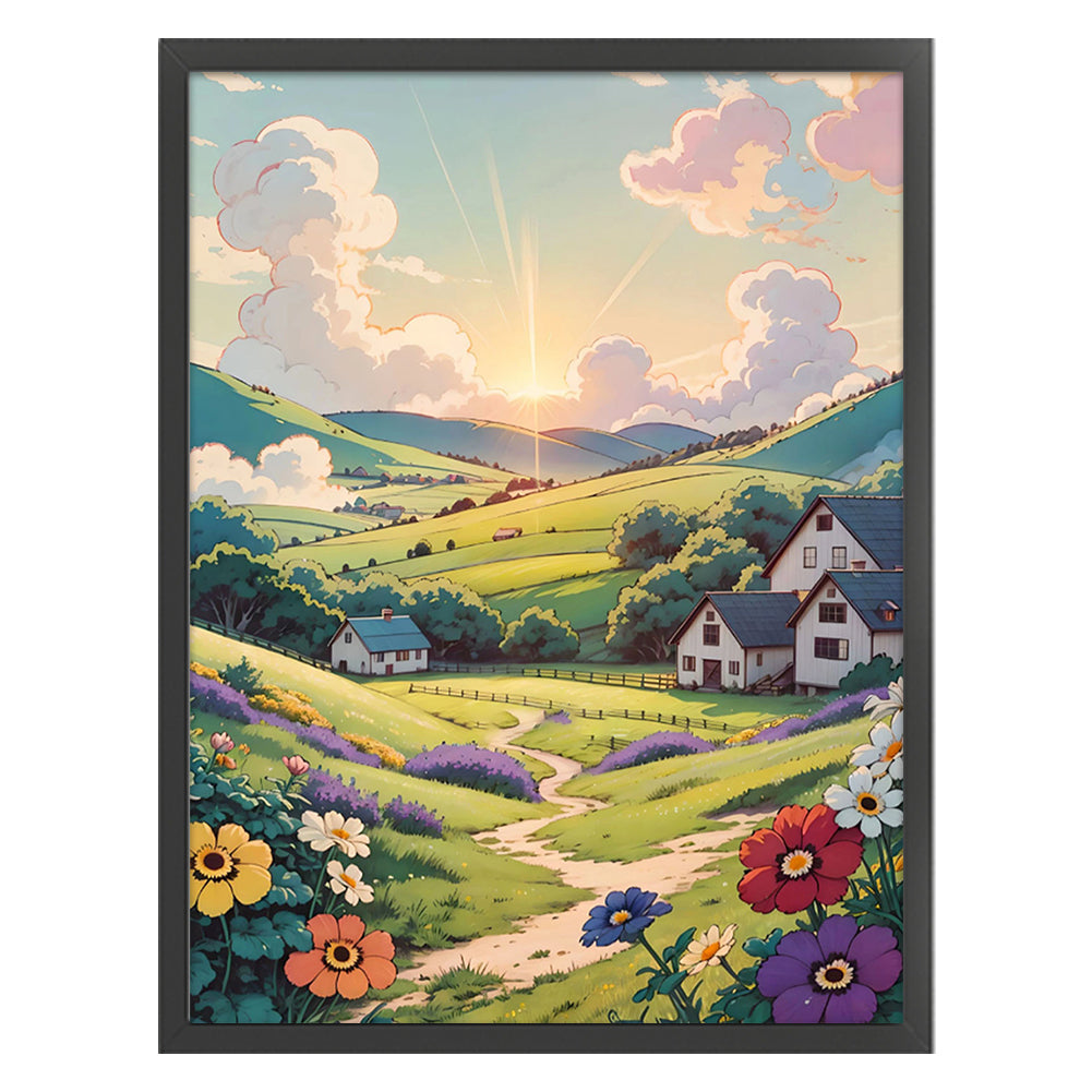 Landscape - 16CT Stamped Cross Stitch 50*65CM