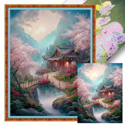 Landscape - 16CT Stamped Cross Stitch 50*65CM