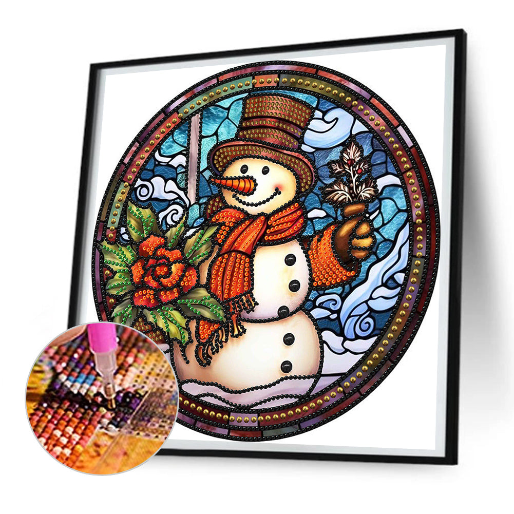 Christmas Snowman - Special Shaped Drill Diamond Painting 30*30CM