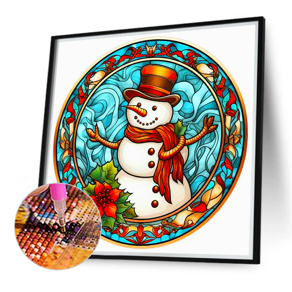 Christmas Snowman - Full Round Drill Diamond Painting 40*40CM