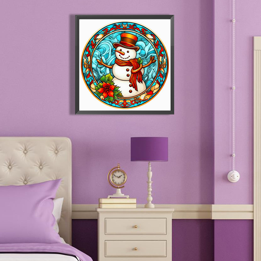 Christmas Snowman - Full Round Drill Diamond Painting 40*40CM