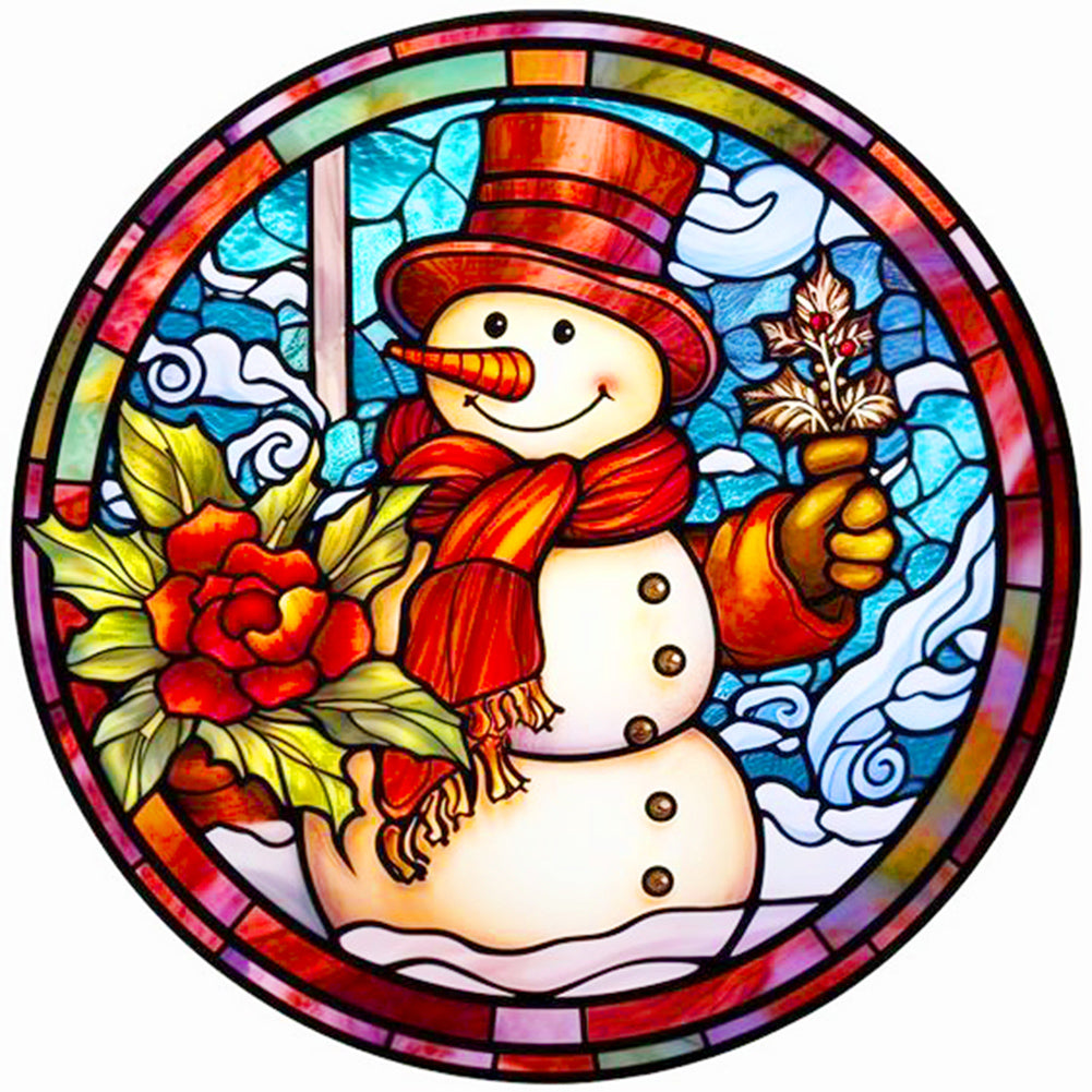 Christmas Snowman - Full Round Drill Diamond Painting 40*40CM