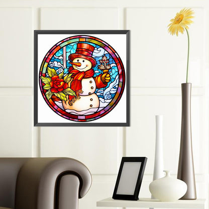 Christmas Snowman - Full Round Drill Diamond Painting 40*40CM