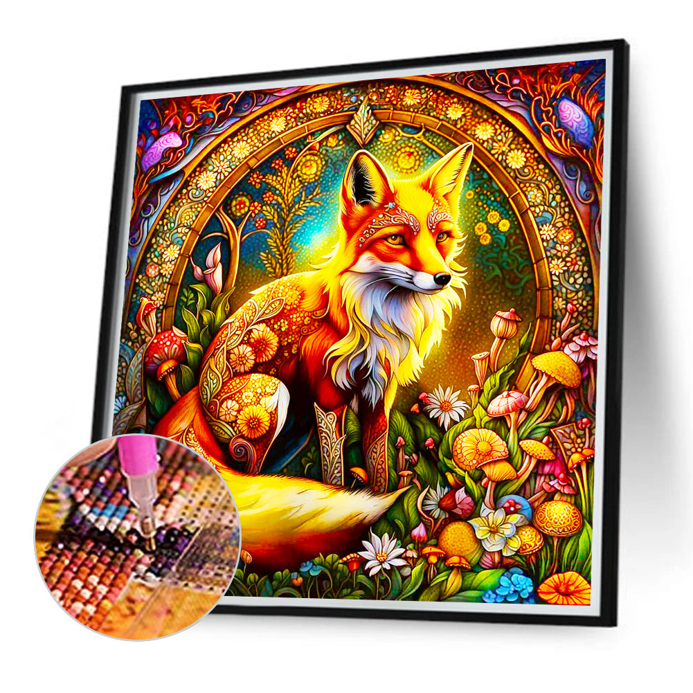 Brilliant Fox - Full Round Drill Diamond Painting 40*40CM