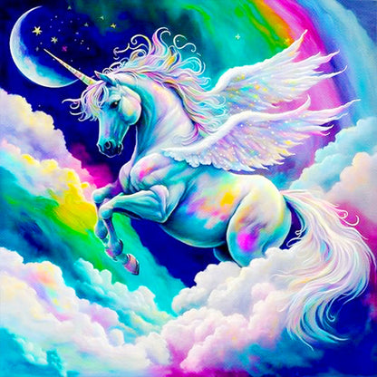 Brilliant White Pegasus - Full Round Drill Diamond Painting 40*40CM