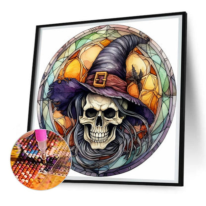 Halloween Glass Painting - Full Round Drill Diamond Painting 30*30CM