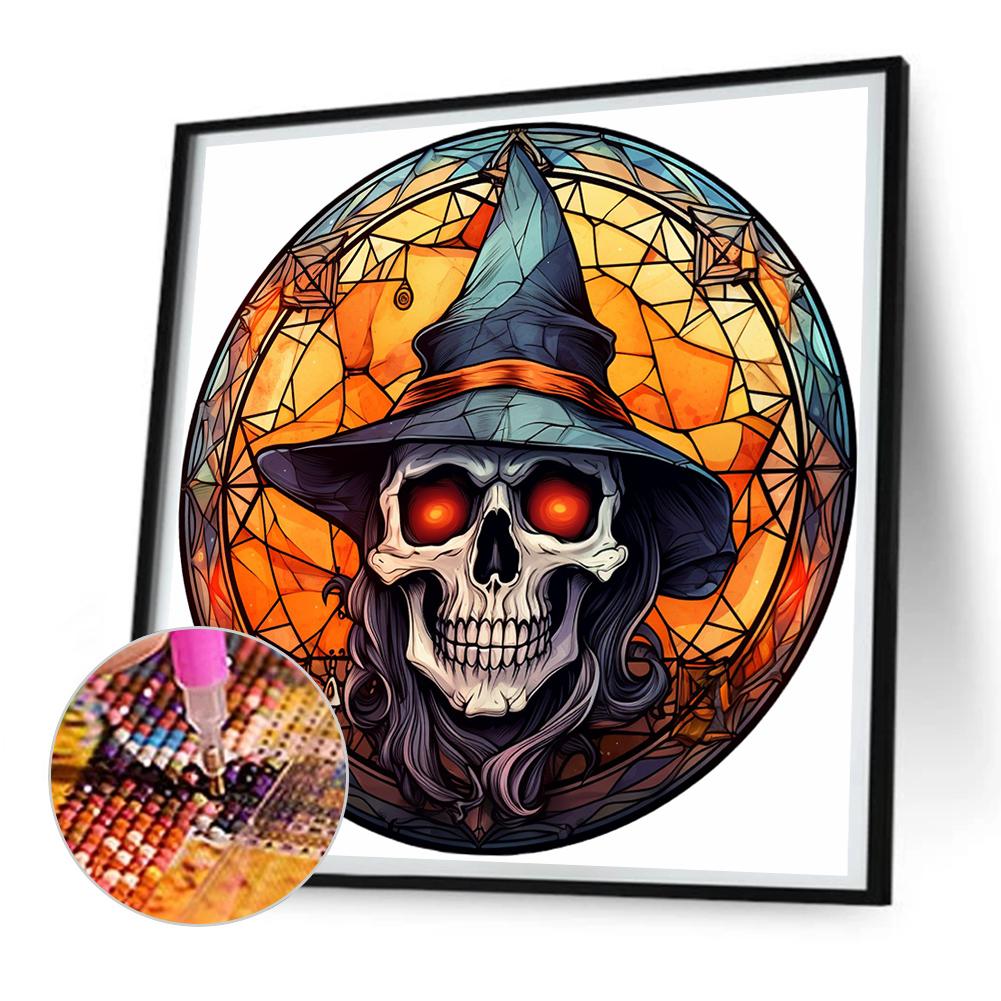 Halloween Glass Painting - Full Round Drill Diamond Painting 30*30CM