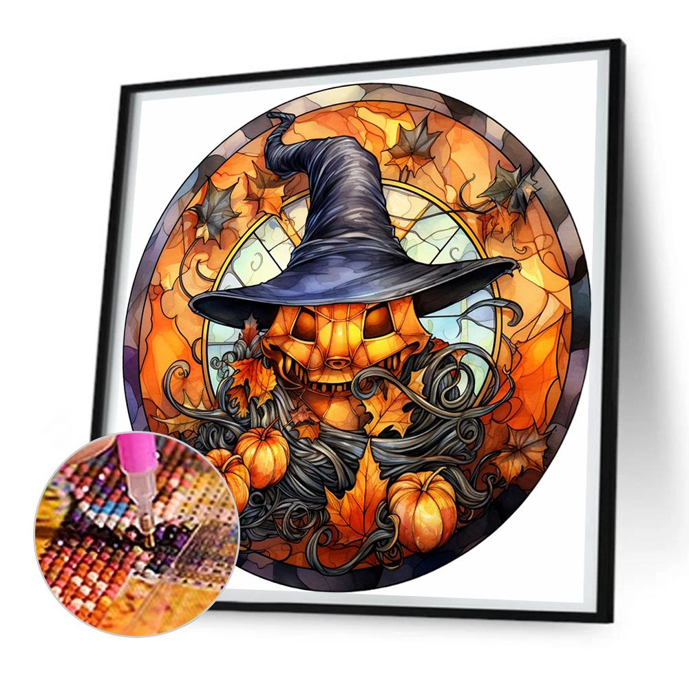 Halloween Glass Painting - Full Round Drill Diamond Painting 30*30CM