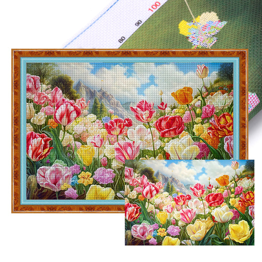 Tulip - 11CT Stamped Cross Stitch 60*40CM