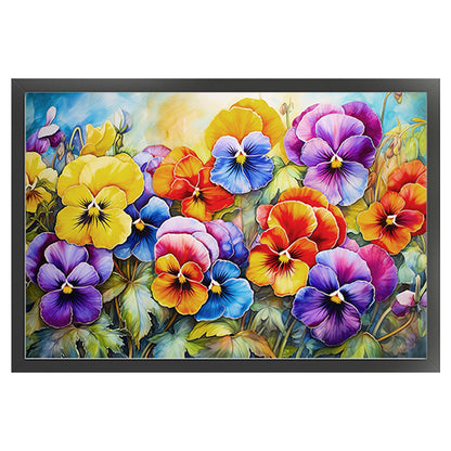 Pansy - 11CT Stamped Cross Stitch 60*40CM