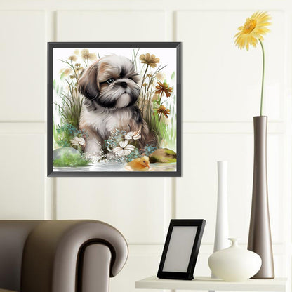 Bichon Frise - Full Round Drill Diamond Painting 40*40CM