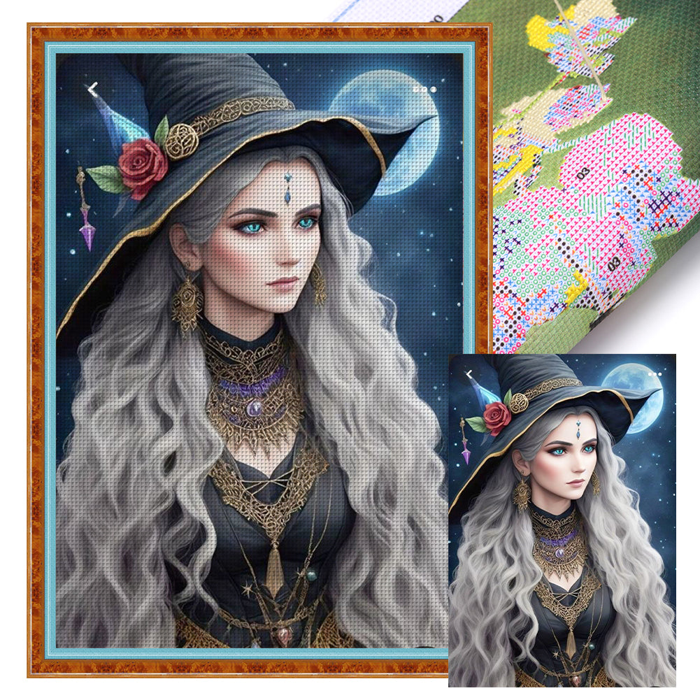 Witch - 11CT Stamped Cross Stitch 40*60CM