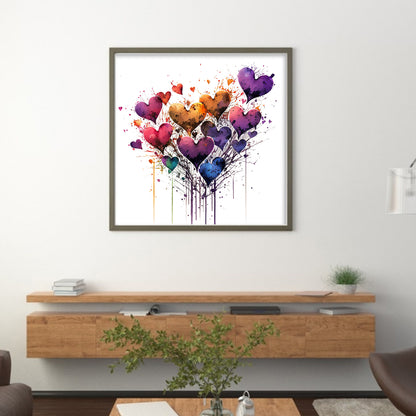 Love - 16CT Stamped Cross Stitch 40*40CM