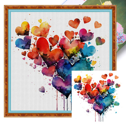 Love - 16CT Stamped Cross Stitch 40*40CM