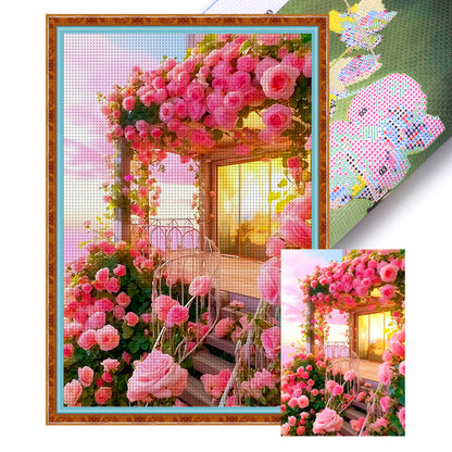 Qiangwei Courtyard - 11CT Stamped Cross Stitch 54*82CM