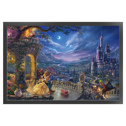 Beauty And The Beast - 18CT Stamped Cross Stitch 70*50CM