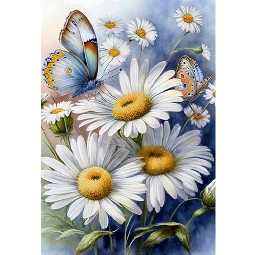 Butterfly And Daisy - 11CT Stamped Cross Stitch 40*60CM