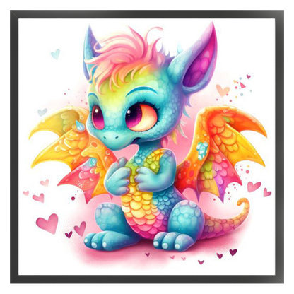 Rainbow Little Flying Dragon - 11CT Stamped Cross Stitch 50*50CM