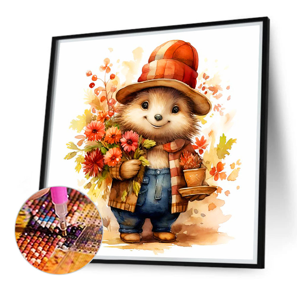 Hedgehog - Full Round Drill Diamond Painting 40*40CM