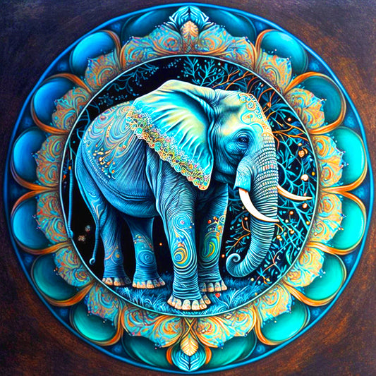 Elephant - Full Round Drill Diamond Painting 40*40CM