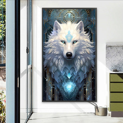 Aurora Wolf - Full Square AB Drill Diamond Painting 40*70CM