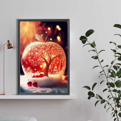 Crystal Red Apple Tree - Full Round Drill Diamond Painting 40*60CM