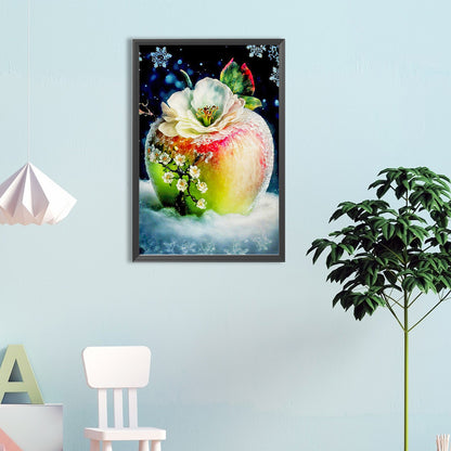 Apples Blooming In The Snow - Full Round Drill Diamond Painting 40*60CM