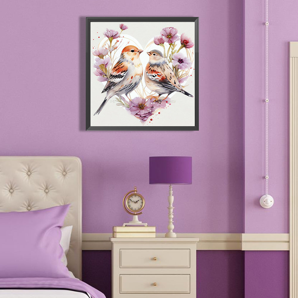 Love Sparrow - Full Round Drill Diamond Painting 40*40CM
