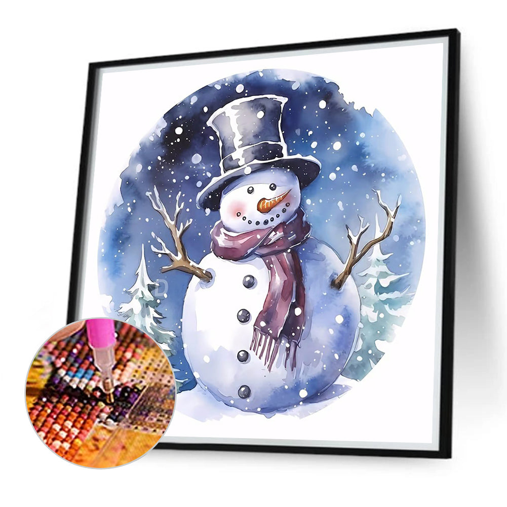 Snowman - Full Round Drill Diamond Painting 40*40CM