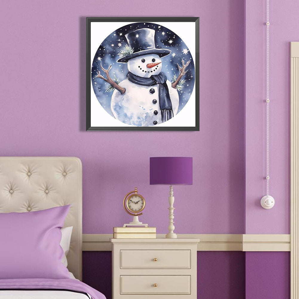 Snowman - Full Round Drill Diamond Painting 40*40CM