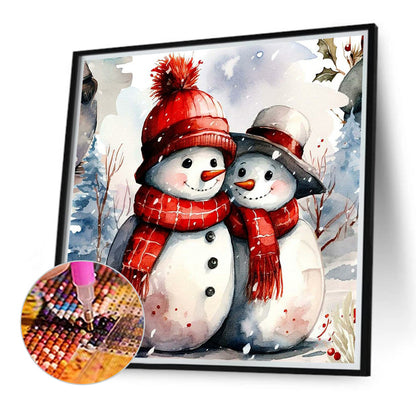 Christmas Snowman - Full Round Drill Diamond Painting 40*40CM