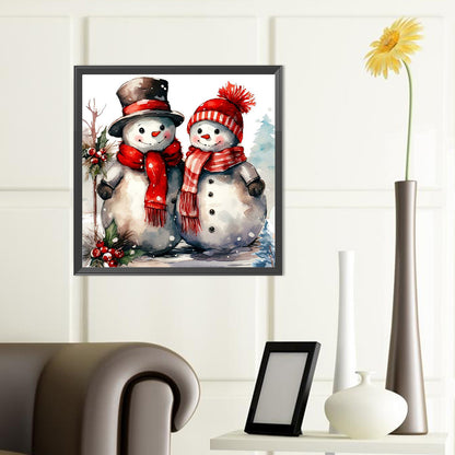 Christmas Snowman - Full Round Drill Diamond Painting 40*40CM