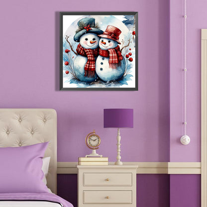 Christmas Snowman - Full Round Drill Diamond Painting 40*40CM