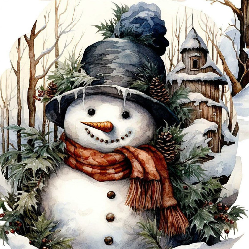 Christmas Snowman - Full Round Drill Diamond Painting 40*40CM