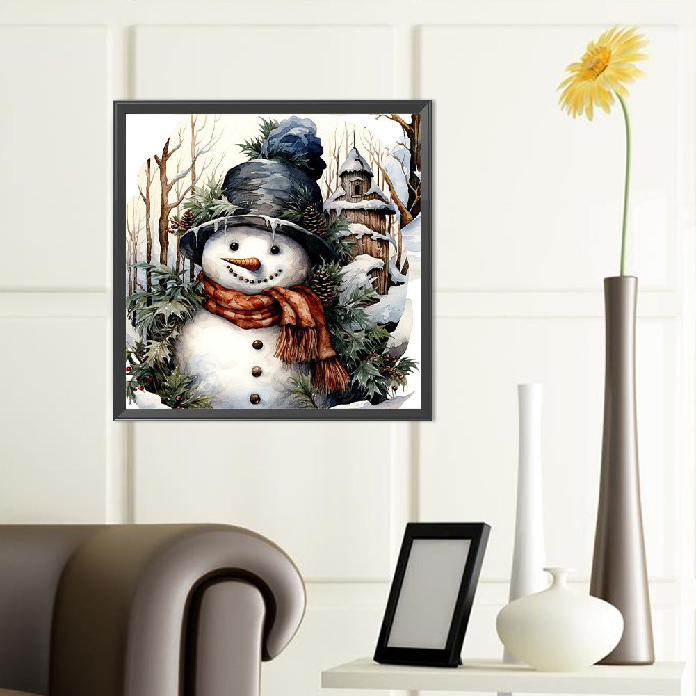 Christmas Snowman - Full Round Drill Diamond Painting 40*40CM