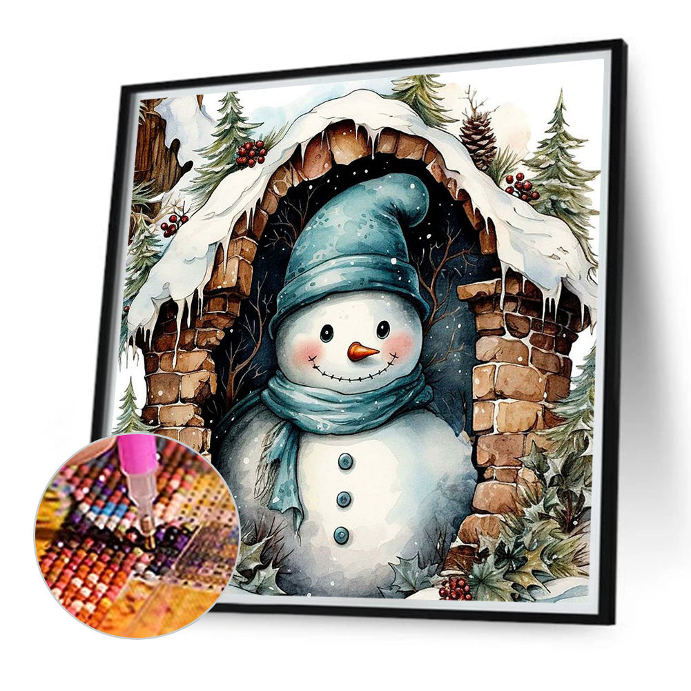 Christmas Snowman - Full Round Drill Diamond Painting 40*40CM