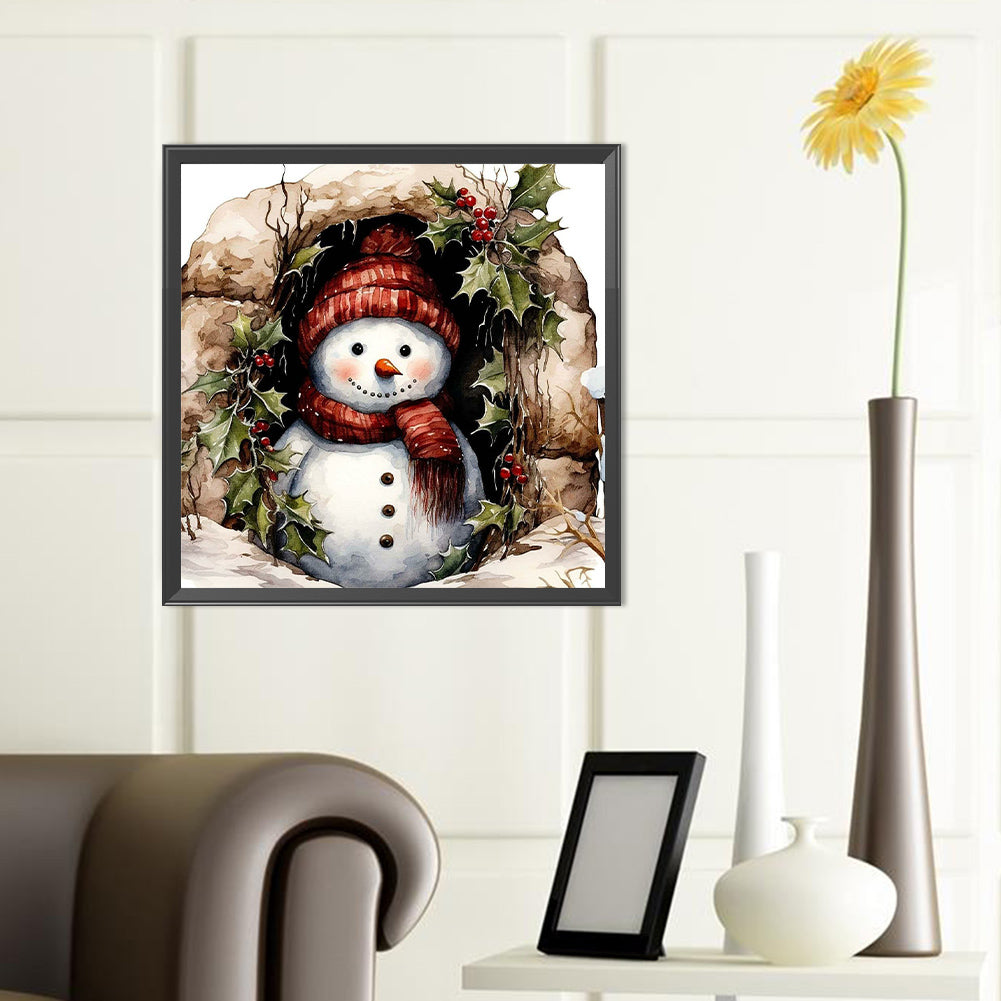 Christmas Snowman - Full Round Drill Diamond Painting 40*40CM