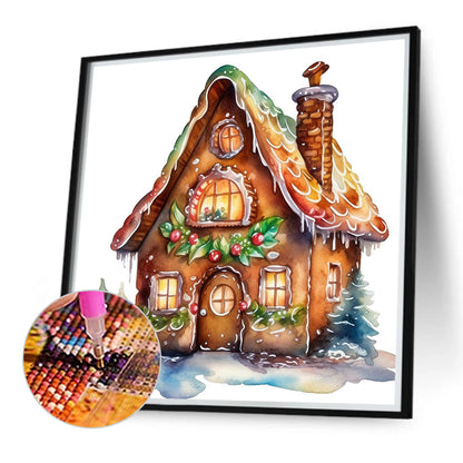 Christmas Cabin - Full Round Drill Diamond Painting 40*40CM