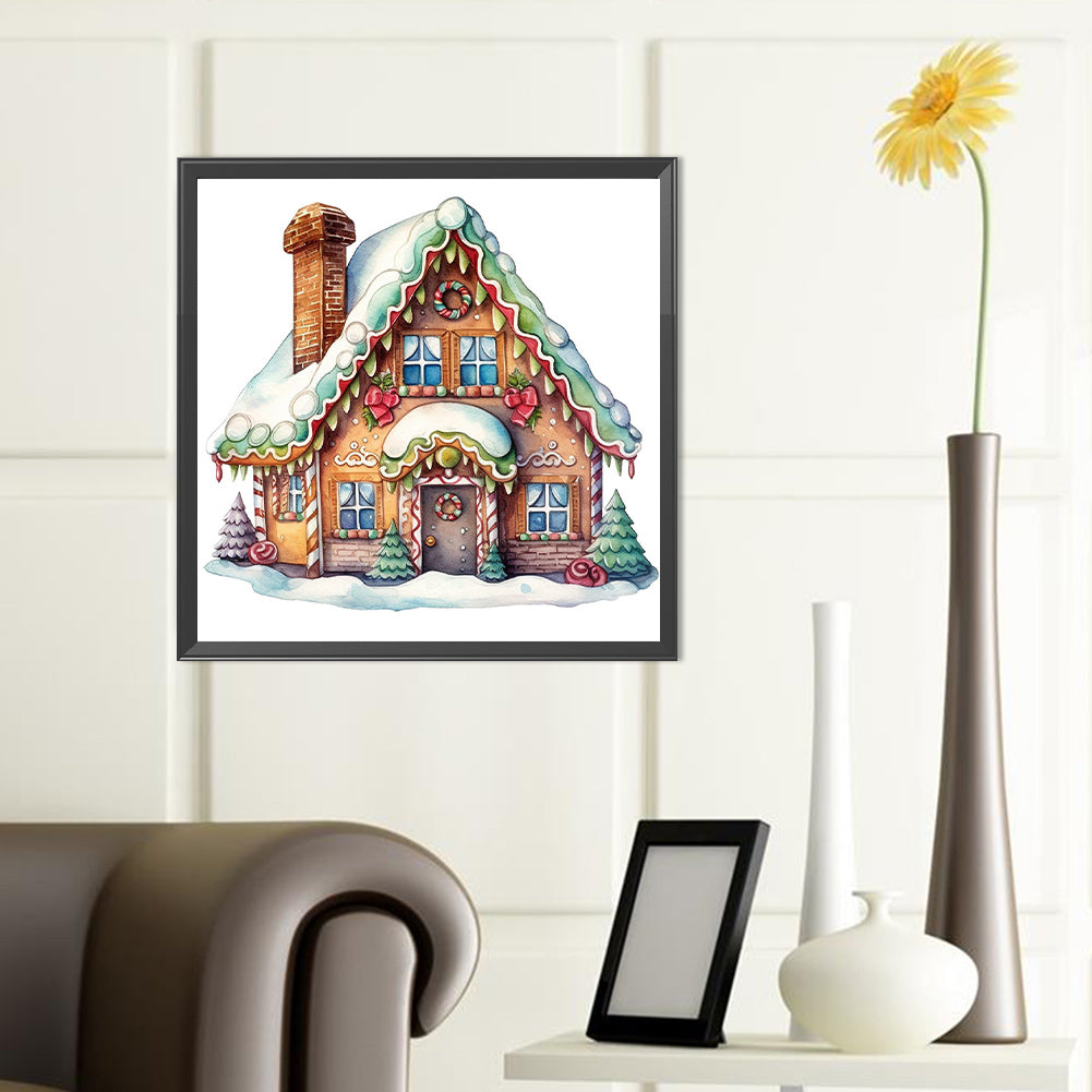 Christmas Cabin - Full Round Drill Diamond Painting 40*40CM