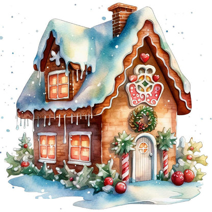 Christmas Cabin - Full Round Drill Diamond Painting 40*40CM